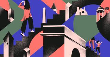 Illustrations de monuments et de personnages